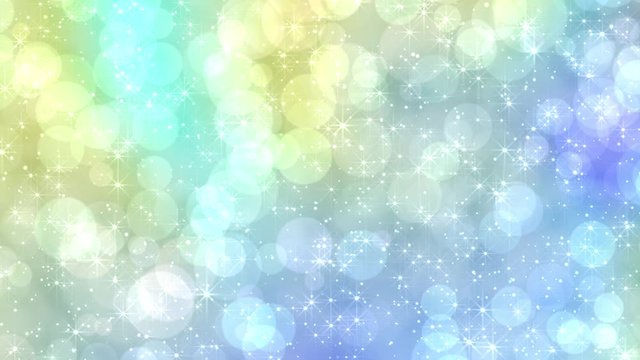 Fantasy bokeh and Particles blue yellow