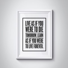 inspiration quote on paper