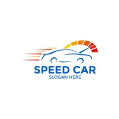 Car Speed logo design vector template