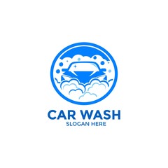 Car logo design, Car Wash Logo vector template