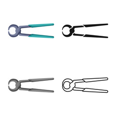 Vector illustration of pincers and pliers logo. Web element of pincers and clamp stock vector illustration.