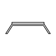 Vector design of bench and furniture symbol. Web element of bench and sitting stock symbol for web.
