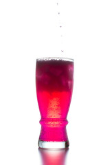 Sparkling water in a crystal glass