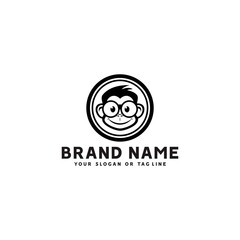 monkey logo design vector template white background