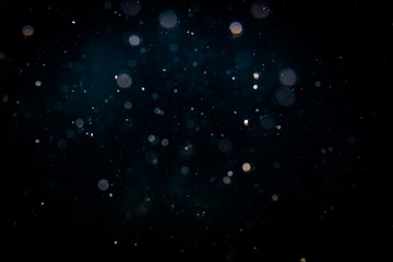 Blur bokeh of light on black