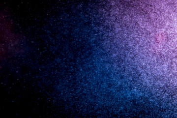 Blue bokeh on black
