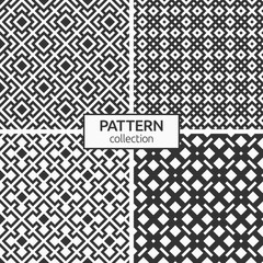 Set of four rhombuses seamless patterns.
