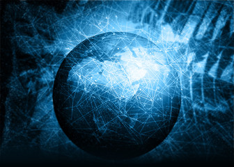 Global communication networking. 3d illustration .