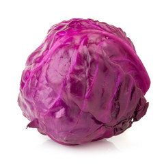 Red cabbage isolated on a white background