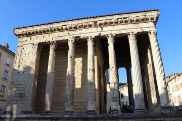 Le temple romain d'Auguste et de Livie dans la Ville de Vienne - Département Isère - France