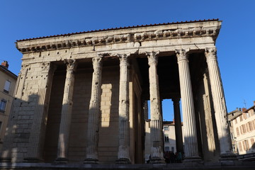 Le temple romain d'Auguste et de Livie dans la Ville de Vienne - Département Isère - France