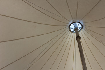 Close up of inner white umbrella