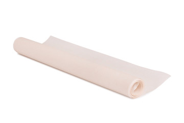 Baking paper. Roll of baking paper isolate on a white background.