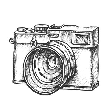 Retro Schwarzweiss Kamera Clipart, Kamera, Clip Art, Schwarz Und