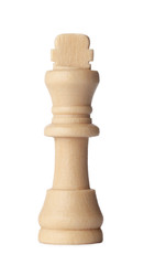 White chess piece isolated on white background