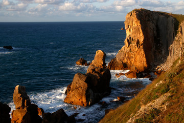 Cliffs in the shore of North Spain