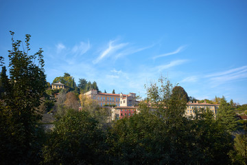 Fototapeta na wymiar Bergamo, La Citta Alta, sunny day