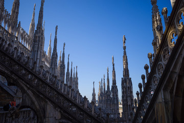 Roof top Duomo di Milano Cathedral