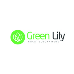 Lily logo modern, minimalis icon