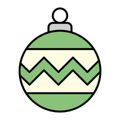 merry christmas ball isolated icon