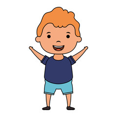 cute little boy comic character