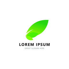 green nature logo design. vector illustration