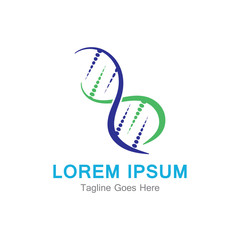 DNA Genetic Icon Design Template. Vector Illustration