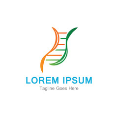 DNA Genetic Icon Design Template. Vector Illustration