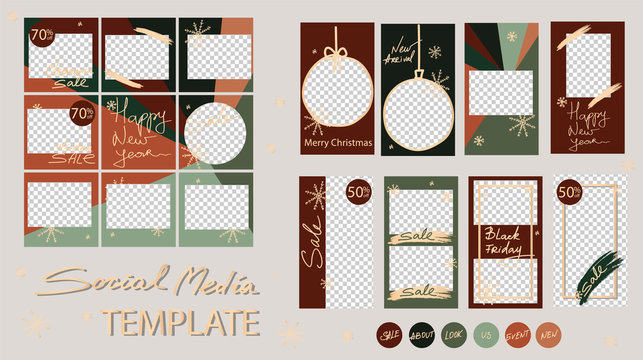 Set of stories for sale. Banner background, template photo. Can use for website, mobile app, poster, flyer, coupon, gift card, smartphone template, web design