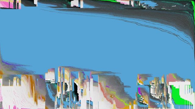 Artistic pixels blue digital bug screen , loop