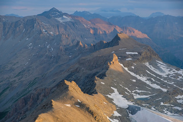 The panorama from the top of Rocciamelone (3538m) in the Italian Alps is breathtaking