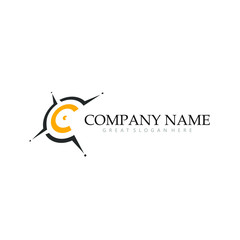 Compass Logo Template vector icon illustration design modern.