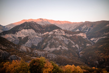 Mountains - view from Ch&acirc;teau-neuf d'Entraunes