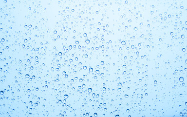 Water drops on glass or rain drop