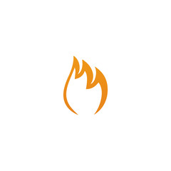 Fire illustration logo design template