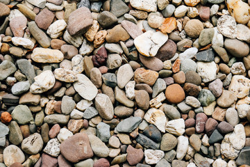 Brown color Pebbles stone background