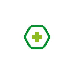 Medical and health care icon logo design template