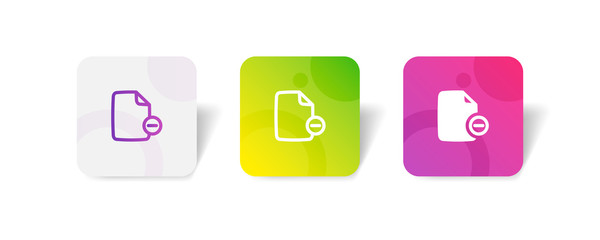 round icon in outline and solid style with colorful smooth gradient background, suitable for mobile and web UI, app button,  infographic, etc