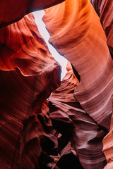 Beeindruckende Sandstein Formationen im Lower Antelope Canyon in Page/arizona USA