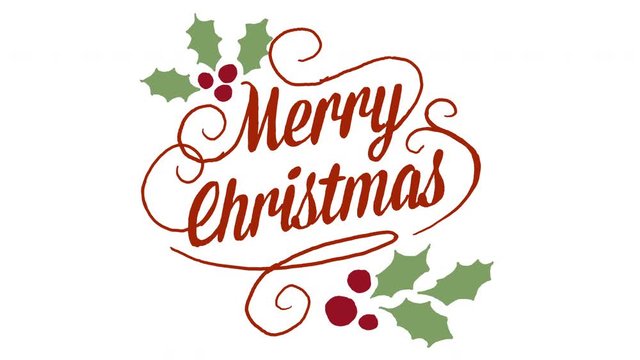 merry christmas logo, designed in chalkboard drawing style, animated footage ideal for the Christmas period