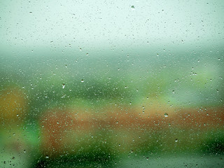 Rain drops on window