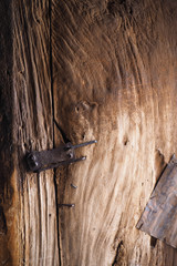Texture of old weathered wooden door