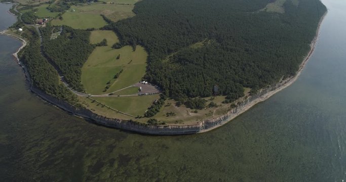 Panga Cliff, Saaremaa, Estonia - aerial drone shot