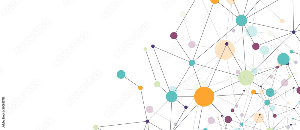 Poster line points connections geometric abstract background.