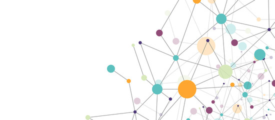 Line points connections geometric abstract background.