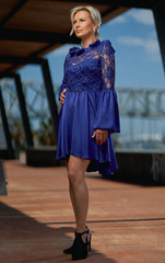 Portrait of adult fashionable elegant woman.