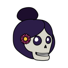 katrina skull head comic character