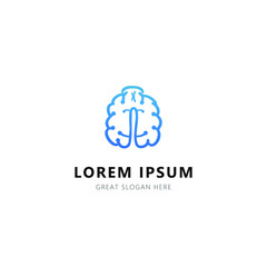 Fototapeta premium Specialist Brain Logo Template. vector illustration