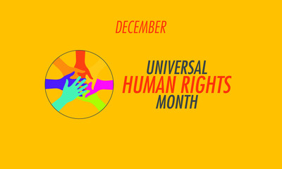 Vector illustration on the theme of Universal Human rights month of December.