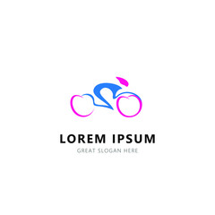 Fototapeta premium Love Bicycle Logo Icon Template